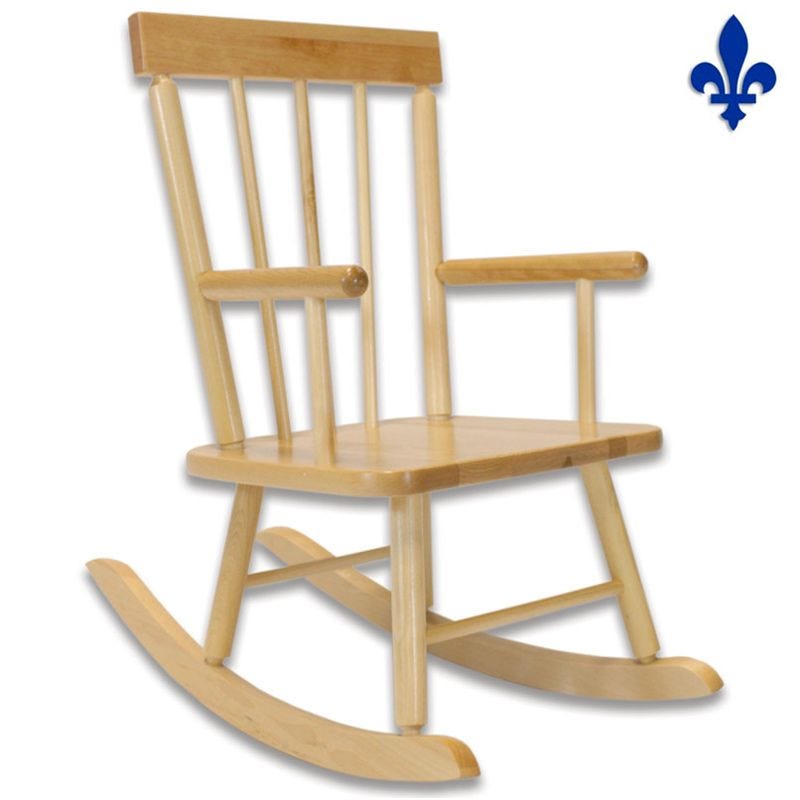 CHAISE BERCANTE EN BOIS NATUREL PETITE - JB POITRAS
