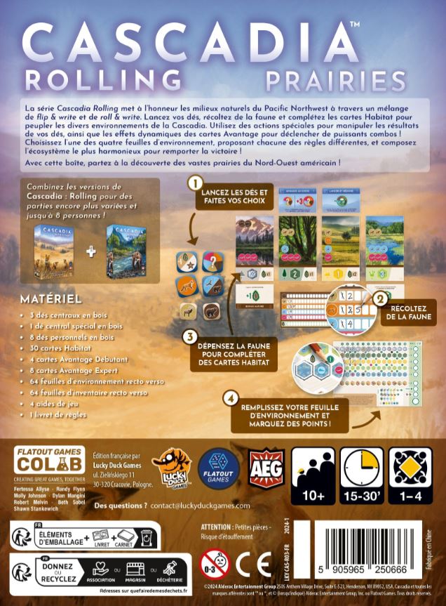JEU CASCADIA - EXTENSION : PRAIRIES - Version française