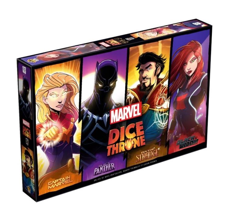 MARVEL DICE THRONE GAME - BLACK WIDOW VS DOCTOR STRANGE VS CAPTAIN MARVEL VS BLACK PANTHER (EN)