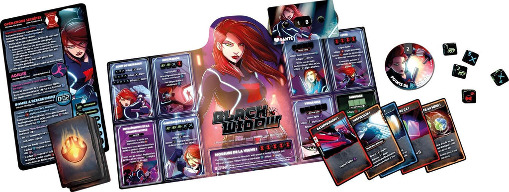 MARVEL DICE THRONE GAME - BLACK WIDOW VS DOCTOR STRANGE VS CAPTAIN MARVEL VS BLACK PANTHER (EN)