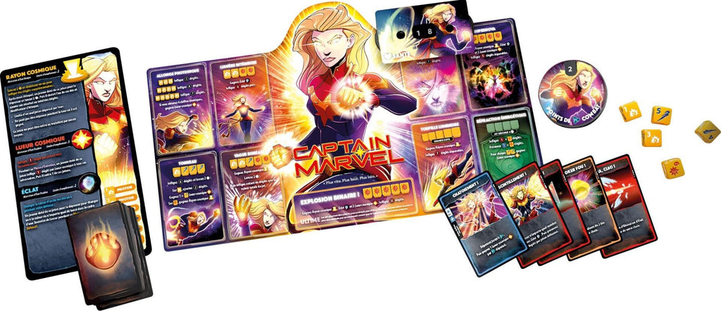 MARVEL DICE THRONE GAME - BLACK WIDOW VS DOCTOR STRANGE VS CAPTAIN MARVEL VS BLACK PANTHER (EN)
