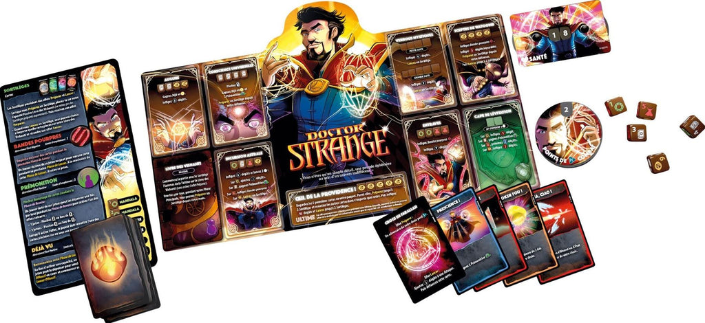 MARVEL DICE THRONE GAME - BLACK WIDOW VS DOCTOR STRANGE VS CAPTAIN MARVEL VS BLACK PANTHER (EN)