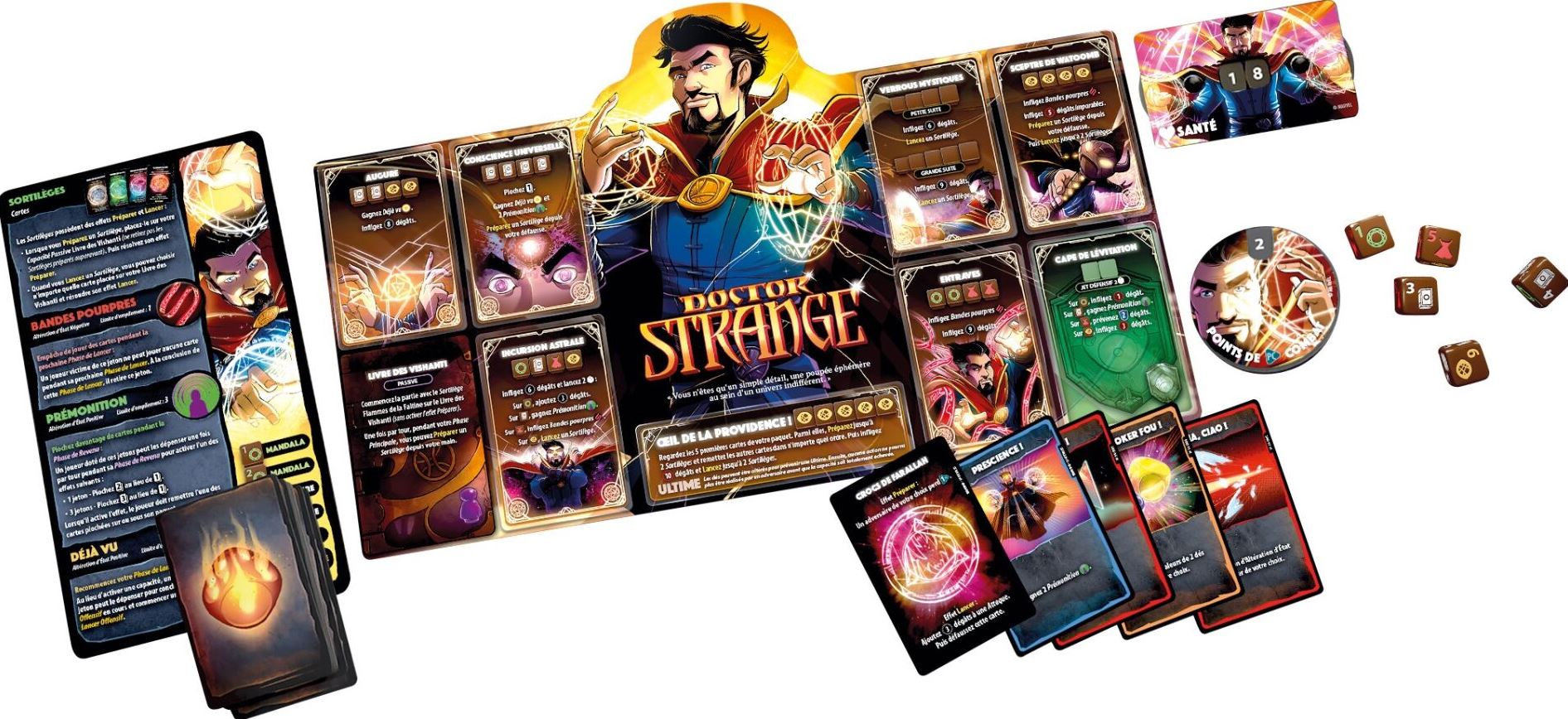 MARVEL DICE THRONE GAME - BLACK WIDOW VS DOCTOR STRANGE VS CAPTAIN MARVEL VS BLACK PANTHER (EN)