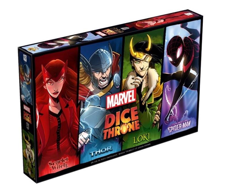 JEU DICE THRONE MARVEL - SCARLET WITCH VS THOR VS LOKI VS SPIDER-MAN - Version française