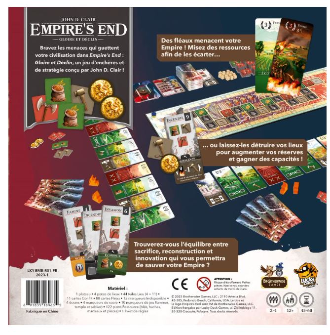 JEU EMPIRE'S END – GLOIRE ET DÉCLIN