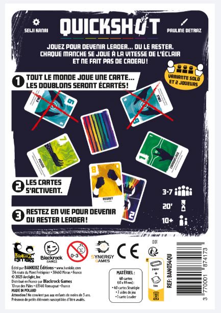 JEU QUICKSHOT - Version française