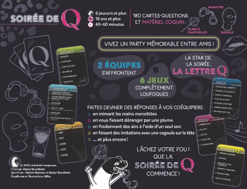 JEU SOIRÉE DE Q - Version française