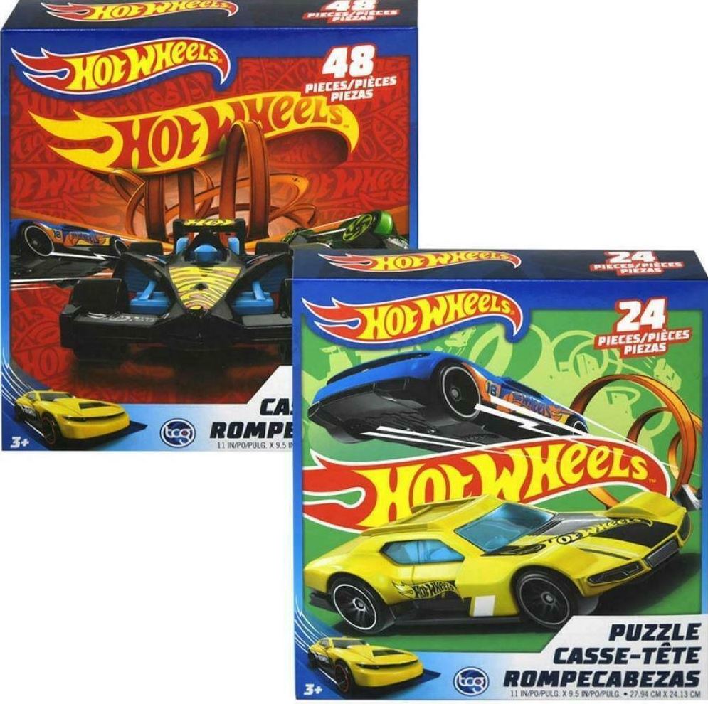 CASSE-TÊTE 24,48 OU 100 PIÈCES - HOT WHEELS ASST #63146