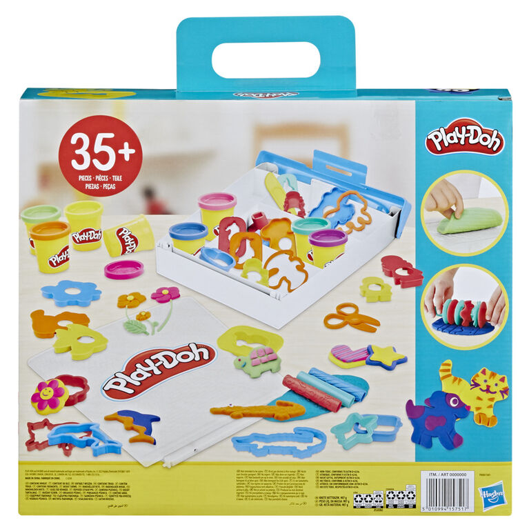 PLAY-DOH PÂTE À MODELER - MALLETTE DES CRÉATIONS AVEC 40 OUTILS, 8 POTS