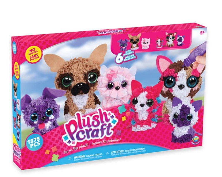 PLUSHCRAFT ENSEMBLE 6 MIGNONS ANIMAUX 3D