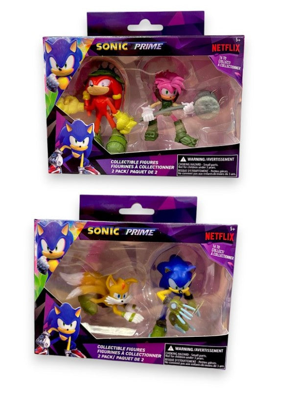 SONIC PRIME -ENSEMBLE 2 FIGURINES LE HÉRISSON 7 CM (2.75") ASST (NETFLIX)