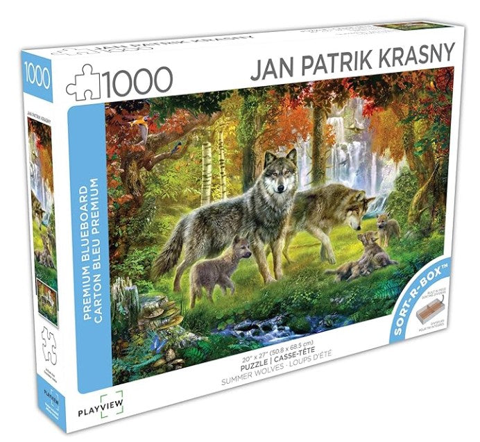 KI CASSE-TÊTE 1000 PIÈCES - LES LOUPS EN ÉTÉ (ARISTE KAREN BURKE) #02991-PR