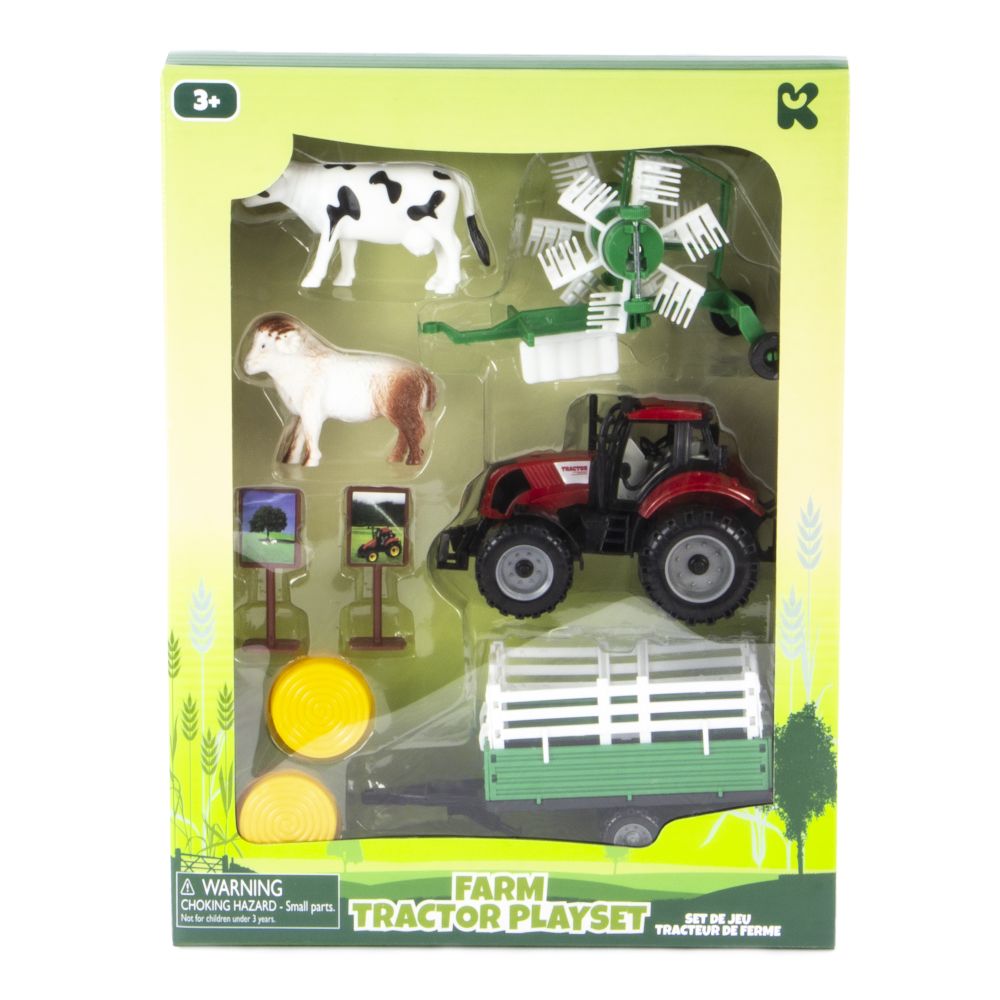 KEYCRAFT - ENSEMBLE TRACTEUR AGRICOLE ET FERME