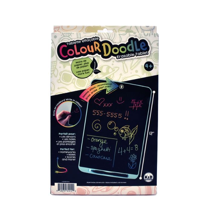 TABLETTE EFFAÇABLE COLOUR DOODLE 12" (BOOGIE BOARD)