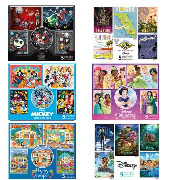 CEACO JIGSAW PUZZLE 300 TO 750 PIECES - 5-IN-1 MULTI PACK ASST