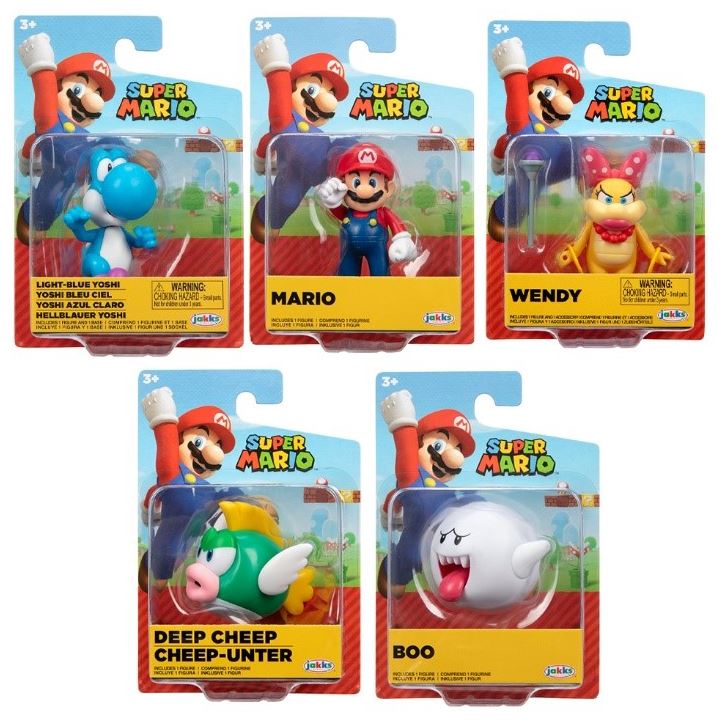 NINTENDO - FIGURINE SUPER MARIO CHECKLAND 2.5" ASST