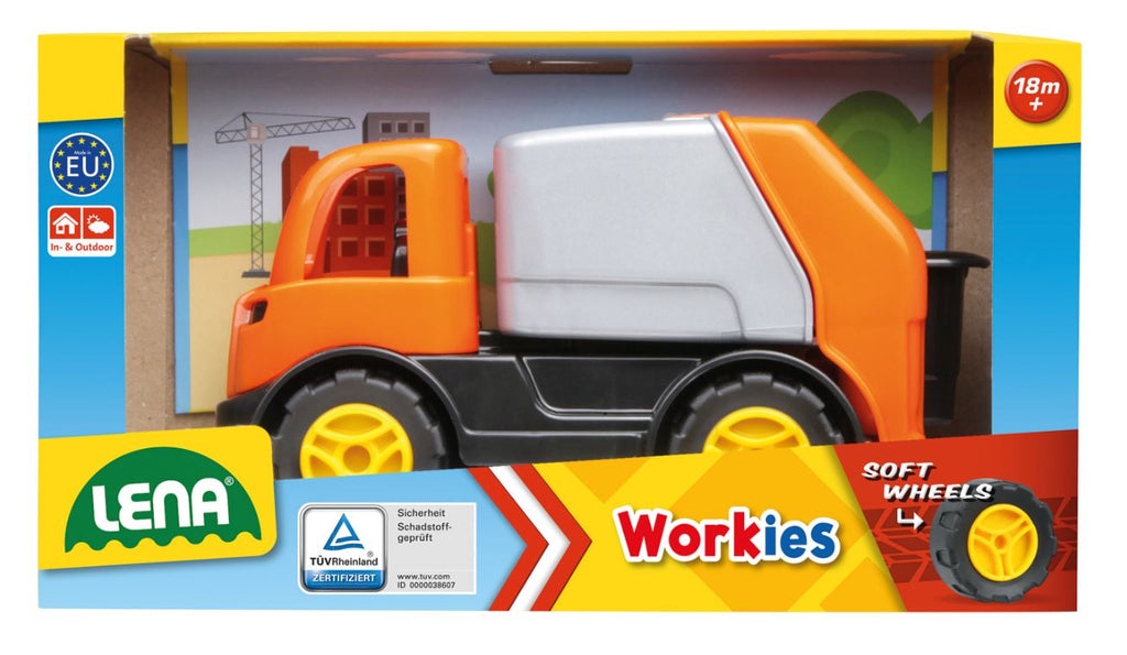 LENA - WORKIES - PETIT CAMION DE POUBELLE 18 MOIS