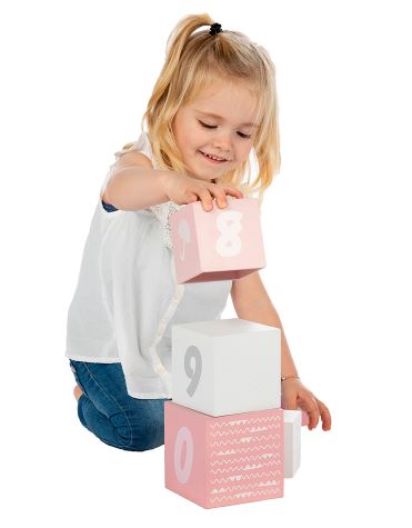LABEL LABEL - BLOCS À EMPILER NUMÉROTÉS - ROSE