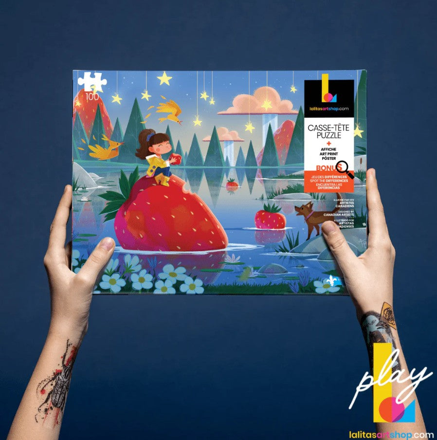 LALITA'S ART SHOP CASSE-TÊTE 100 PIÈCES - "PARFUM DE FRAISE" - FANNY BERTHIAUME #10011