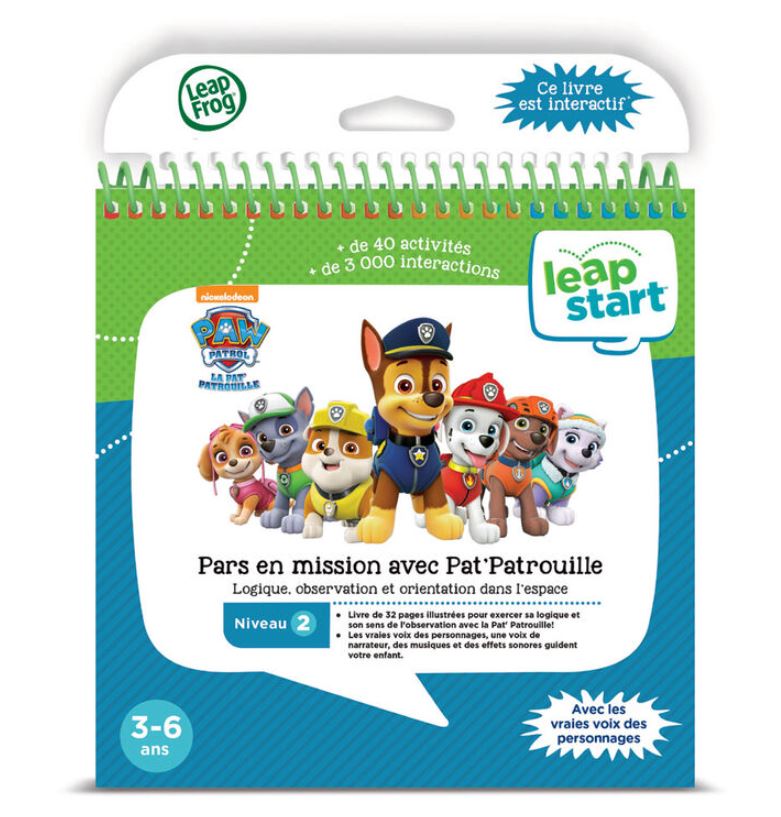 LEAPFROG - LEAPSTART 3D LIVRE ÉDUCATIF (NIVEAU 2) PARS EN MISSION AVEC PAT' PATROUILLE!