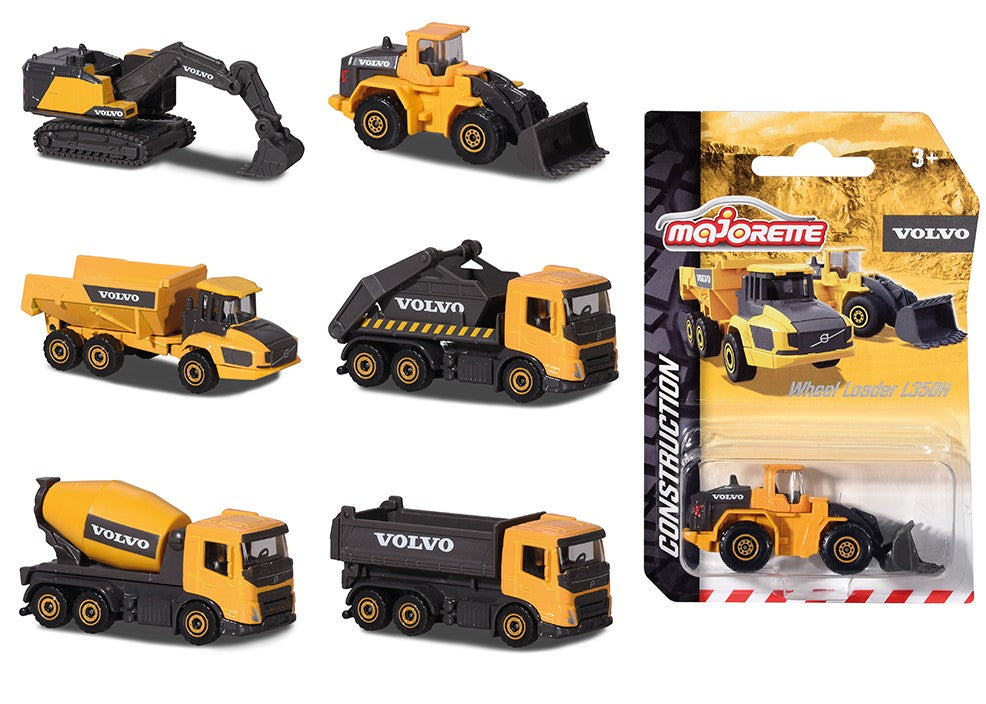 MAJORETTE - 1:64 CAMION DE CONSTRUCTION VOLVO ASSORTIS