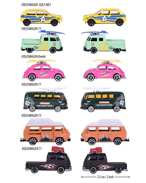 MAJORETTE - 1:64 VOITURE VOLKSWAGEN PREMIUM ASSORTIES