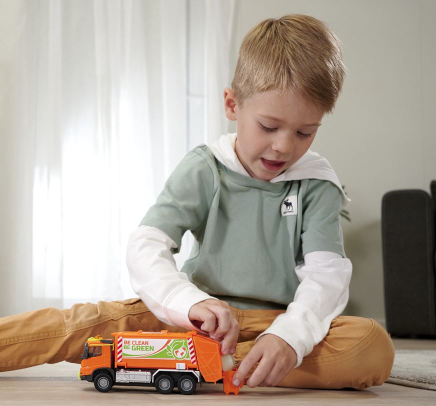MAJORETTE - VOLVO CAMION À ORDURES SONS ET LUMIÈRES