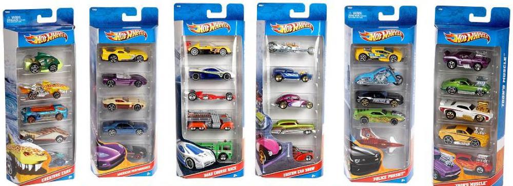 HOT WHEELS - 5-CAR PACK ASST