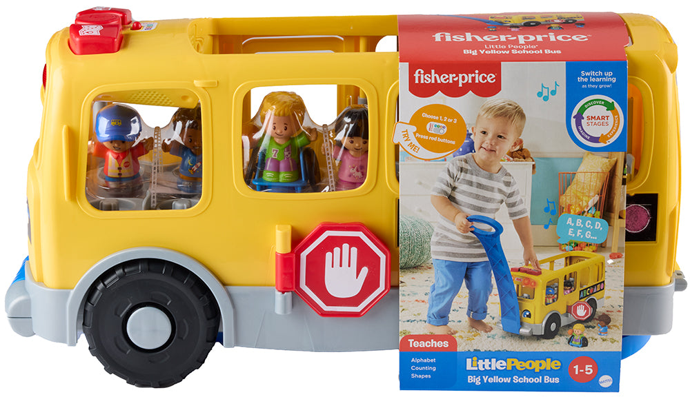 FISHER-PRICE - LITTLE PEOPLE - GROS AUTOBUS SCOLAIRE SONS ET LUMIÈRES - Version multilingue