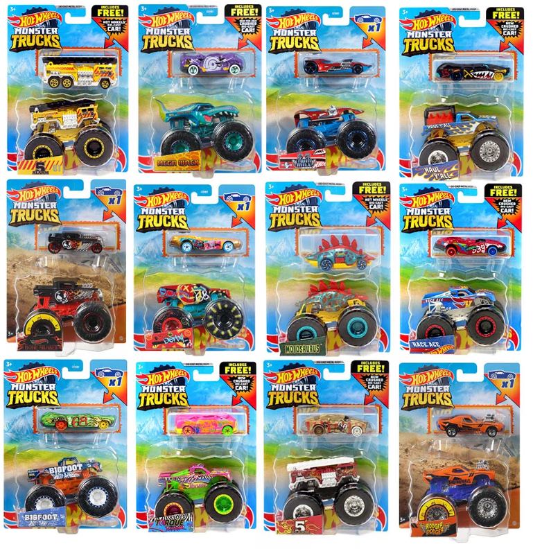 HOT WHEELS - MONSTER TRUCKS AVEC BONUS ASSORTIS