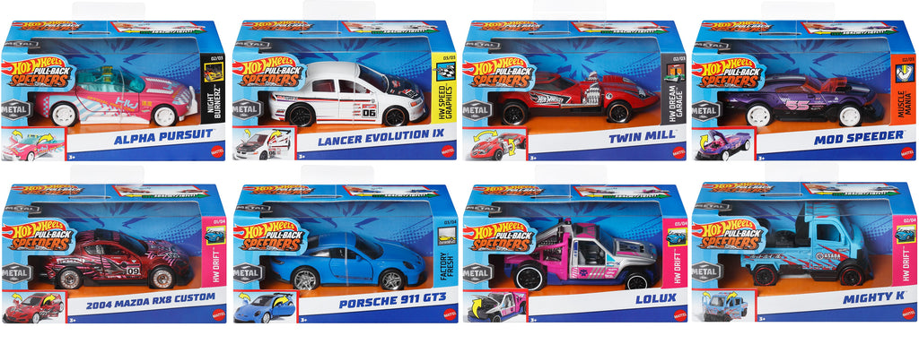 HOT WHEELS - PULL-BACKS - VOITURE ASST