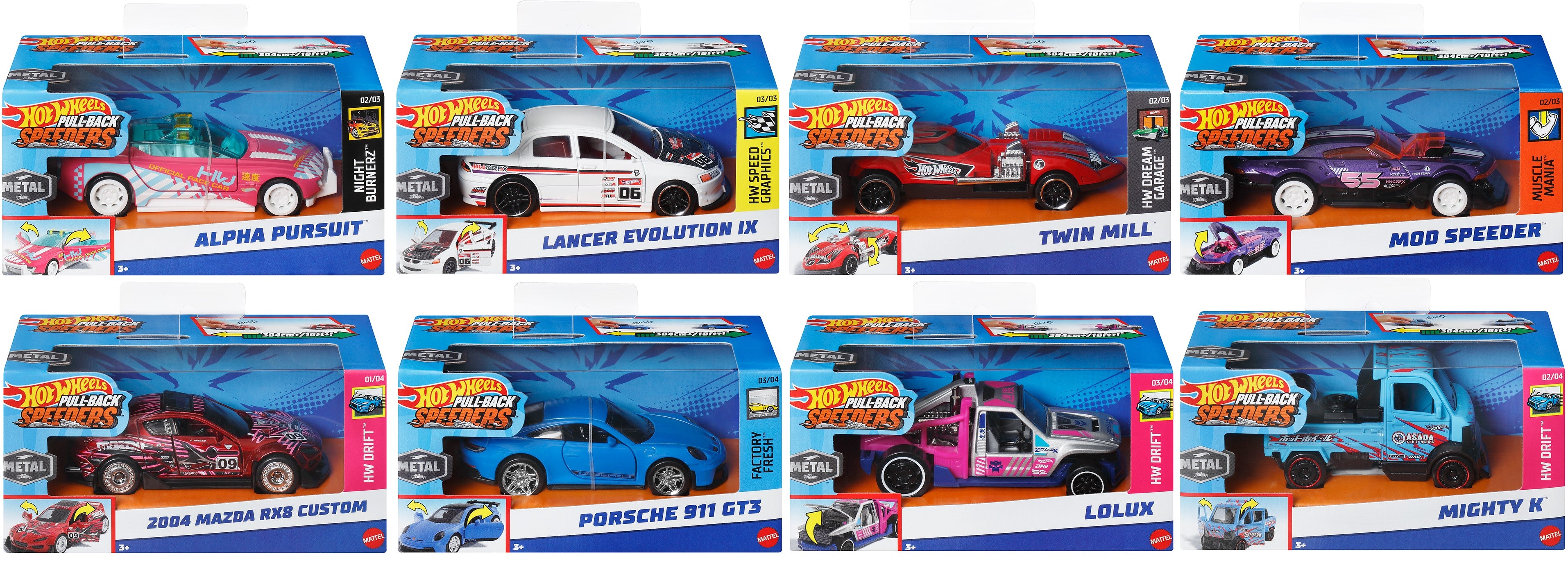 HOT WHEELS - PULL-BACKS - VOITURE ASST