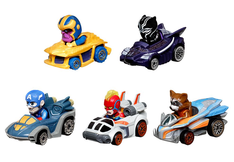 HOT WHEELS - RACERVERSE - 5 MARVEL CARS