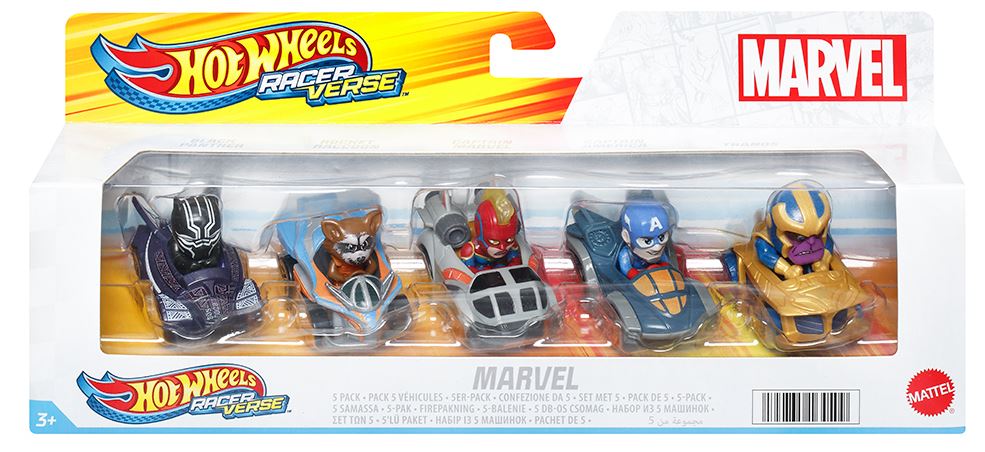 HOT WHEELS - RACERVERSE - 5 MARVEL CARS