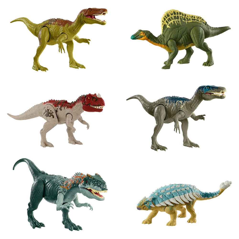 JURASSIC WORLD - DINOSAURES ROAR ATTACK 27 CM (AVEC EFFETS SONORES) ASST