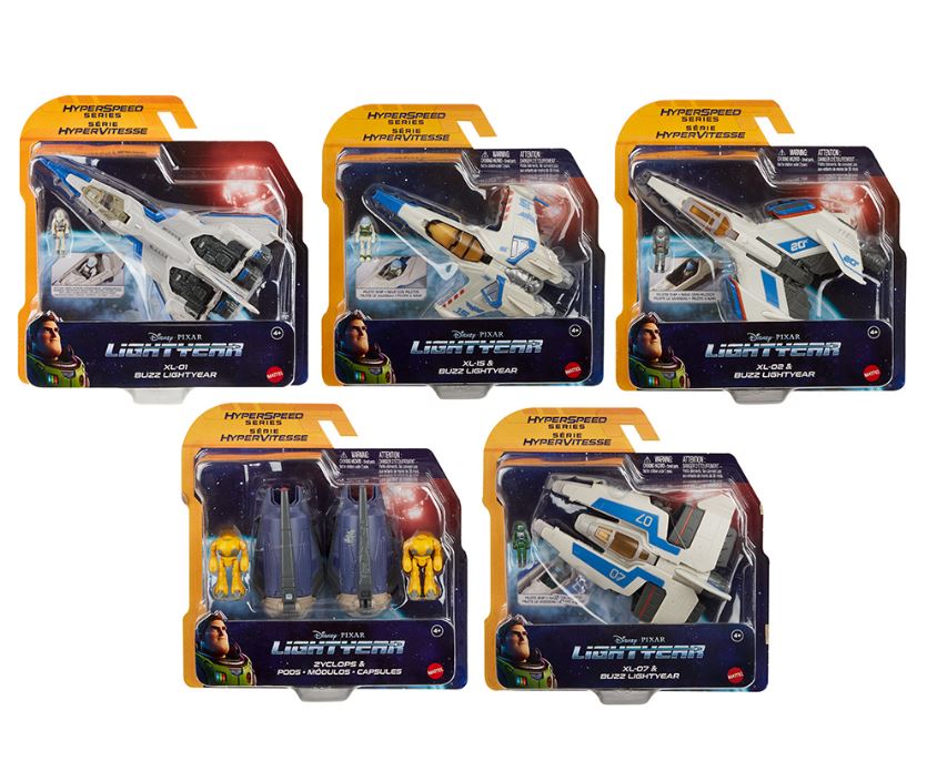 LIGHTYEAR - VAISSEAU SPATIAL SÉRIE HYPERVITESSE 8" (20 CM) ASSORTIS (BUZZ L'ÉCLAIR)