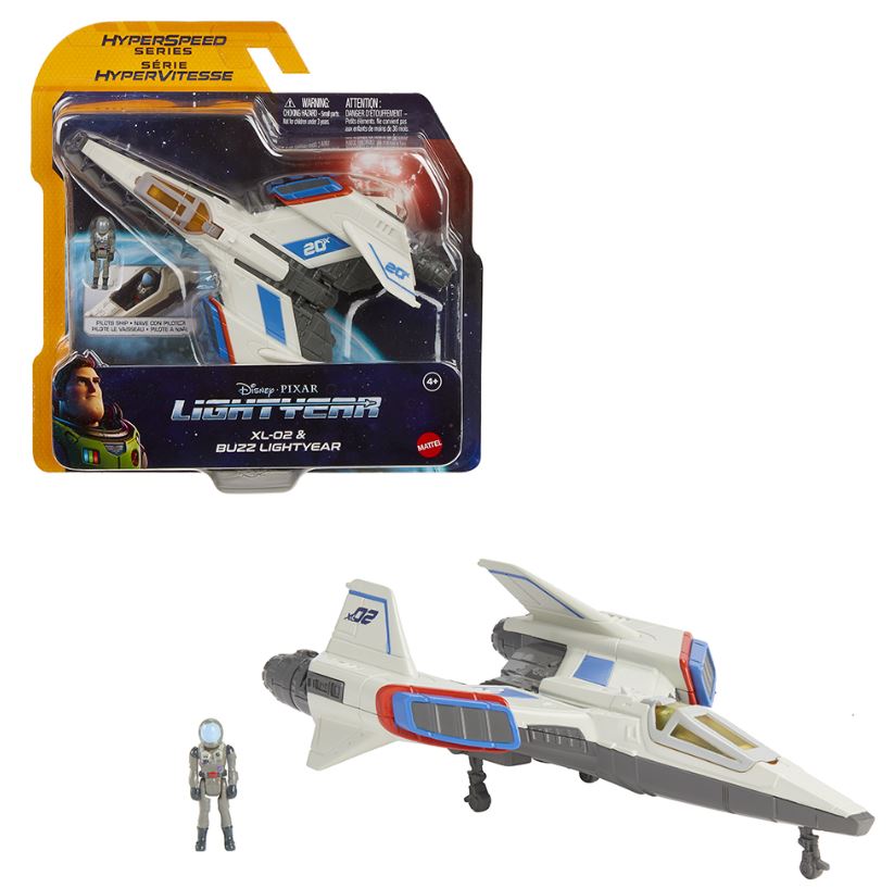 LIGHTYEAR - VAISSEAU SPATIAL SÉRIE HYPERVITESSE 8" (20 CM) ASSORTIS (BUZZ L'ÉCLAIR)
