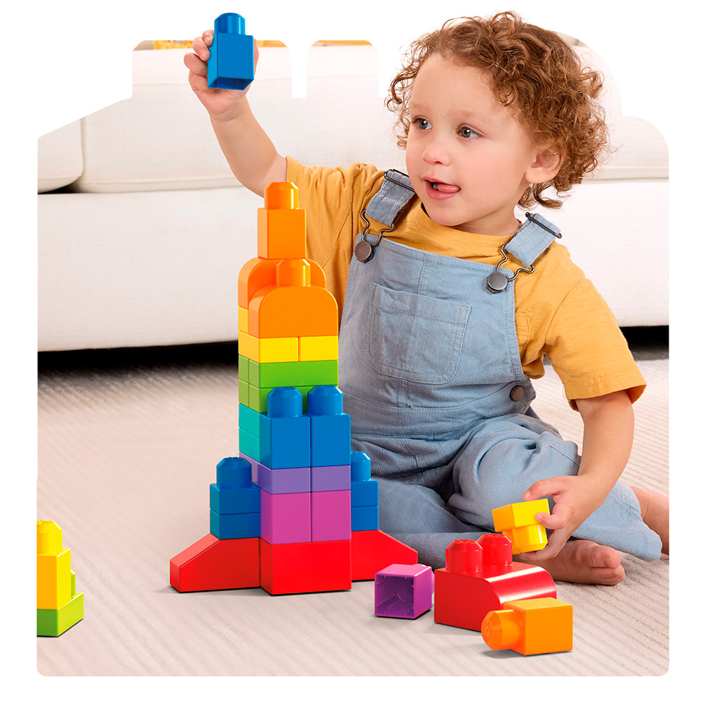 MEGA BLOKS - BIG BUILDING BAG 80 PIECES - BLUE
