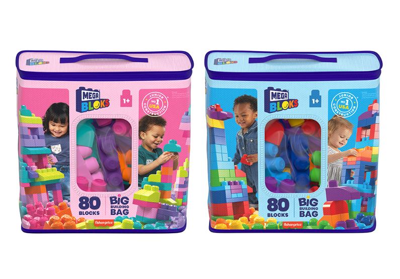 MEGA BLOKS - BIG BUILDING BAG 80 ASSORTED PIECES