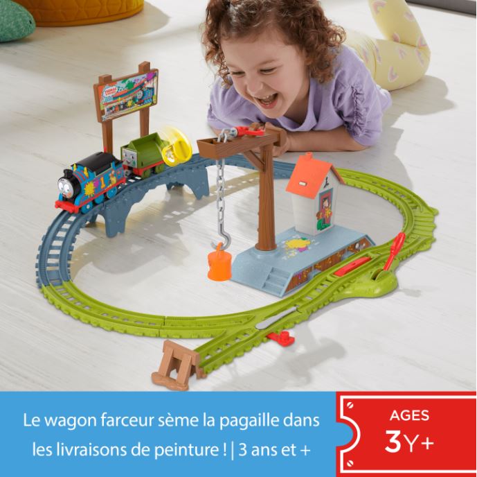 THOMAS ET SES AMIS - COFFRET LIVRAISON DE PEINTURE - CIRCUIT À CONSTRUIRE