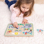 MELISSA AND DOUG - CASSE-TÊTE 8 PIÈCES ANIMAUX DU ZOO EN BOIS SONORE