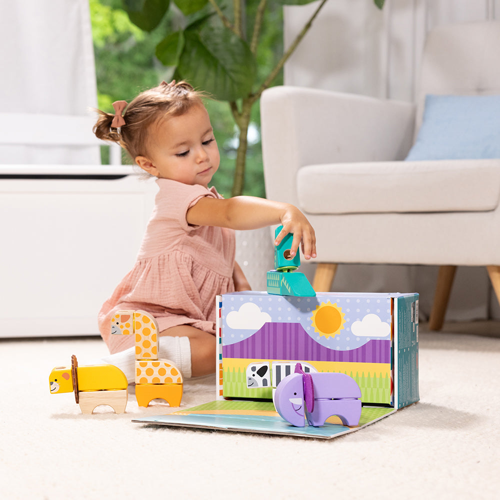 MELISSA AND DOUG - BLOCKABLES - 34-PIECE SAFARI PLAYSET