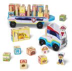 MELISSA AND DOUG - CAMION DE BLOC EN BOIS ABC DE LA PAT'PATROUILLE