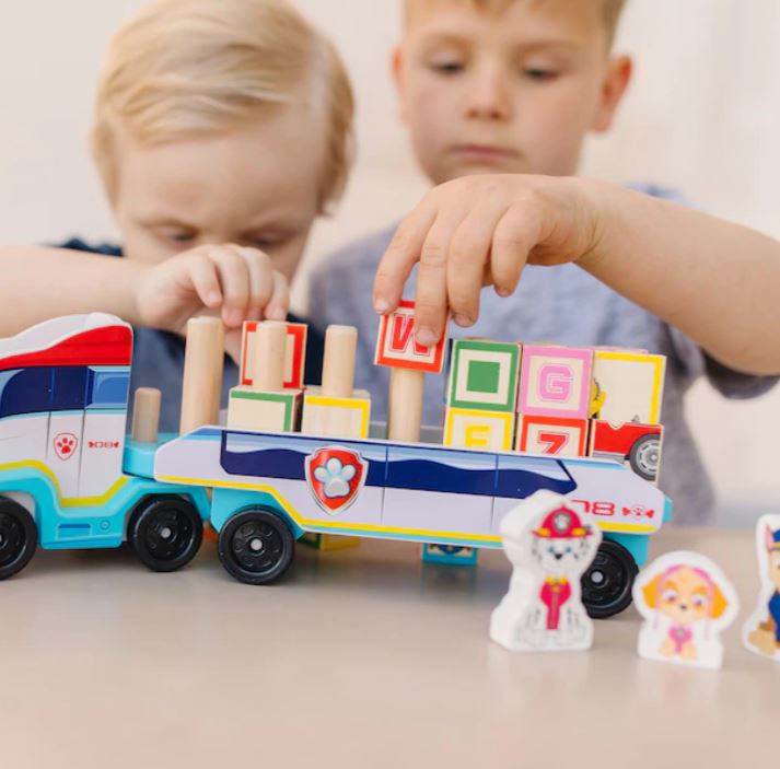 MELISSA AND DOUG - CAMION DE BLOC EN BOIS ABC DE LA PAT'PATROUILLE