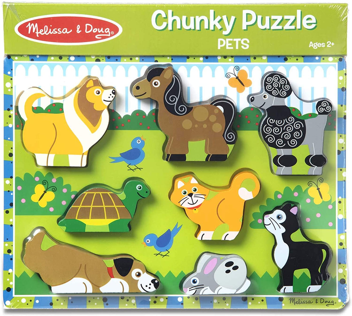 MELISSA AND DOUG - CASSE TÊTE À GROSSES PIÈCES ANIMAUX DE COMPAGNIE