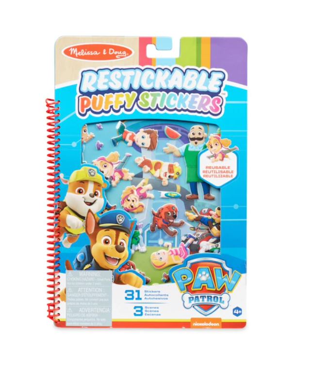 MELISSA AND DOUG - PAW PATROL REUSABLE PUFFY STICKERS - ADVENTURE BAY