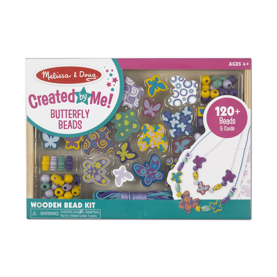 MELISSA AND DOUG - BUTTERFLY-THEMED WOODEN BEADS