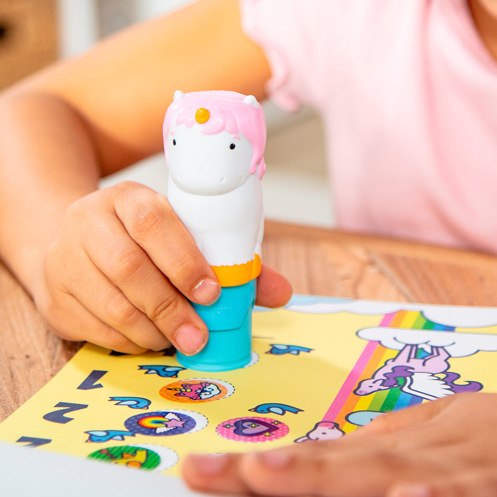 MELISSA AND DOUG - STICKER WOW! - STICKER ACTIVITY PAD AND STAMPER - UNICORN