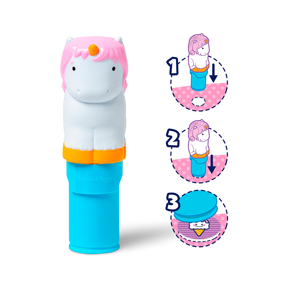 MELISSA AND DOUG - STICKER WOW! - STICKER ACTIVITY PAD AND STAMPER - UNICORN