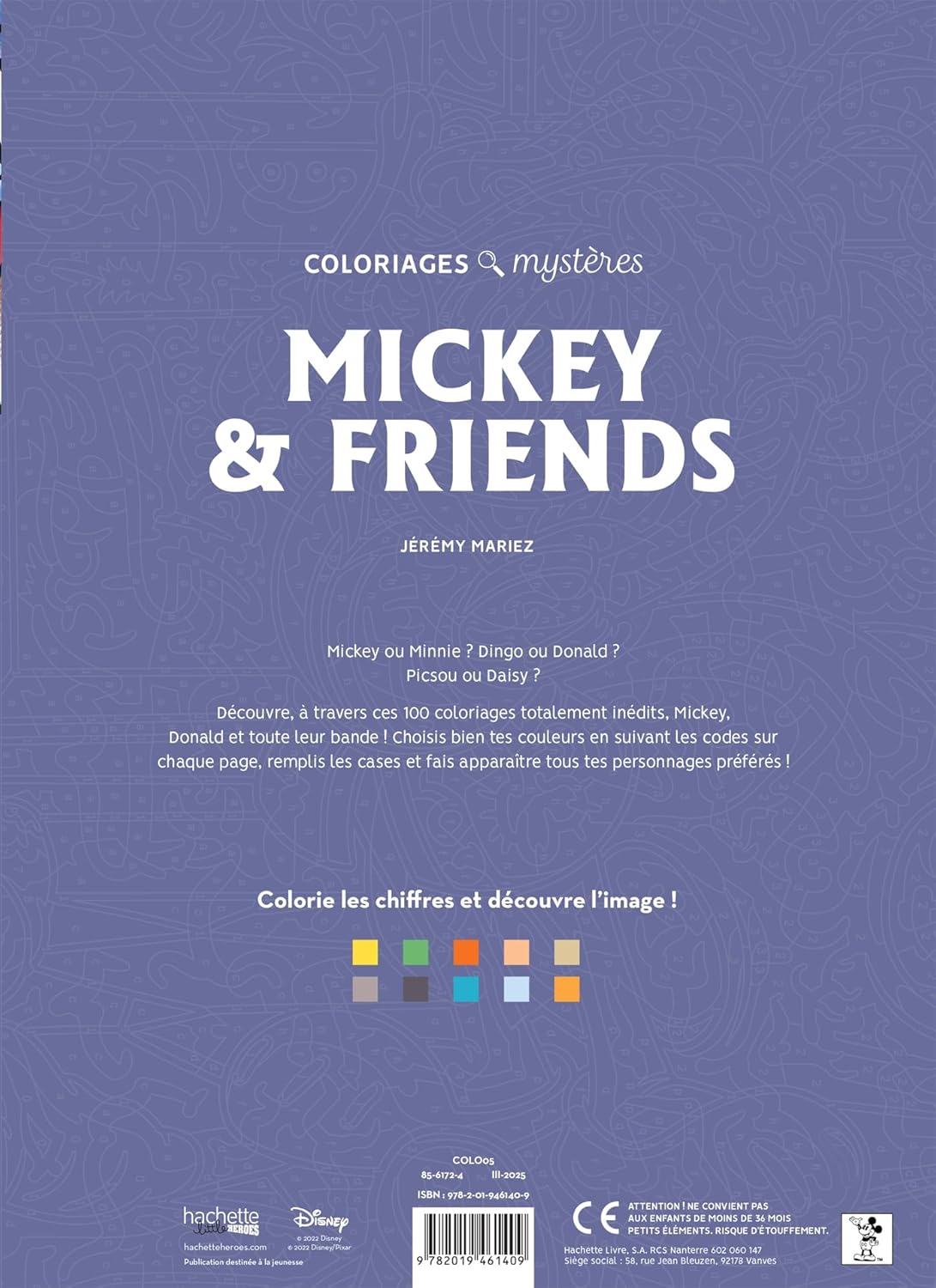 COLORIAGES MYSTÈRES DISNEY - MICKEY AND FRIENDS (MICKEY ET SES AMIS) (LIVRE DE COLORIAGE PAR NUMÉROS)